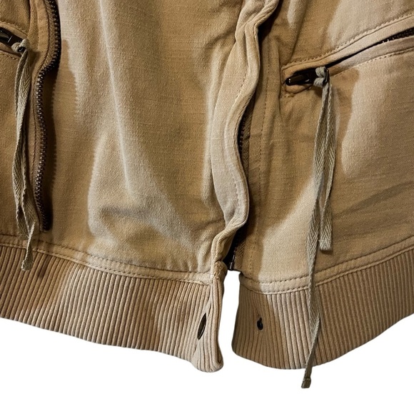 Free People Carmen Moto Jacket Beige Size Medium - Picture 14 of 14